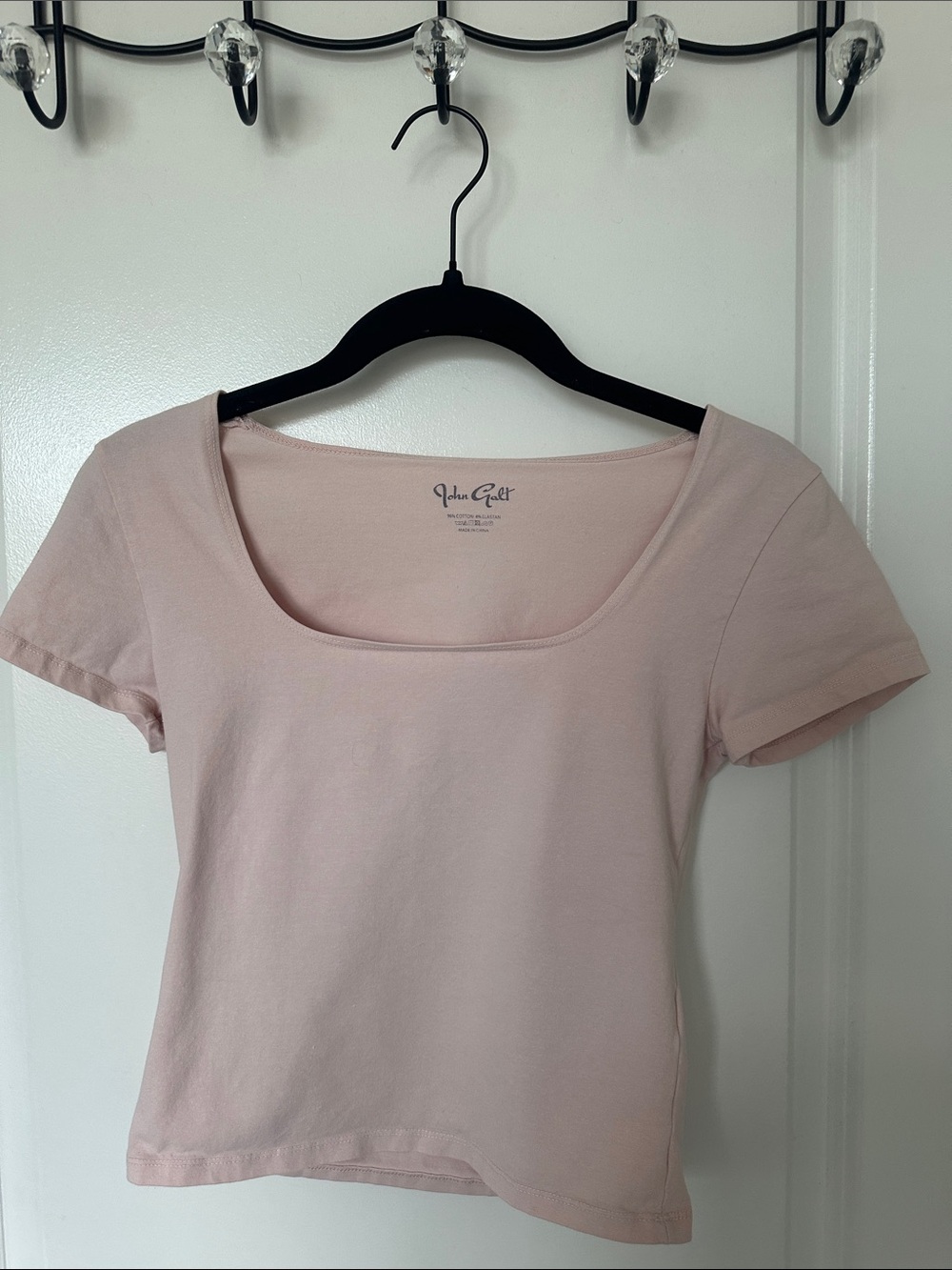 Brandy Melville Light Pink Square Neck Top